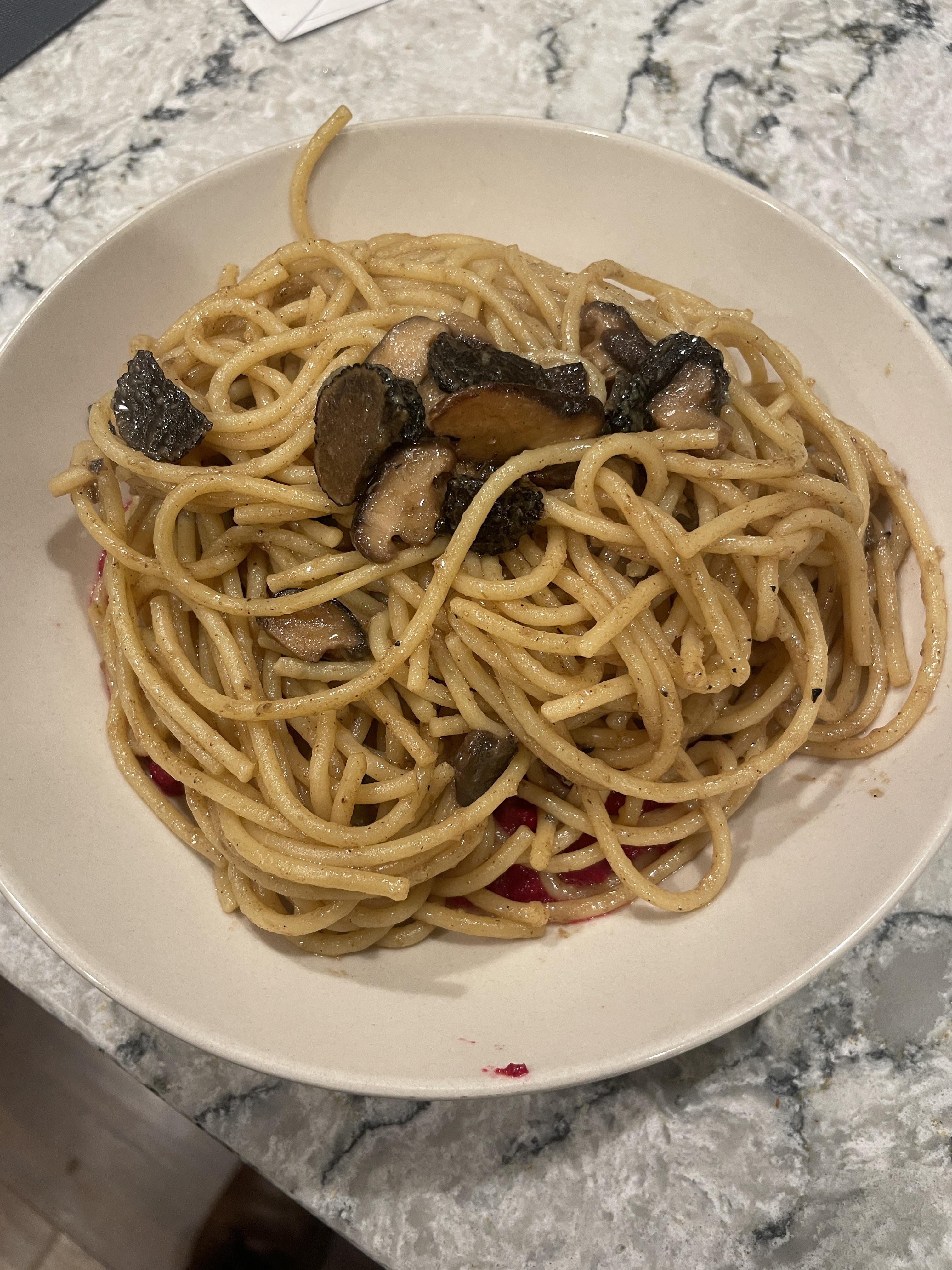 Assoluto di Bosco (Essence of the Woods Pasta With Porcini and Truffle