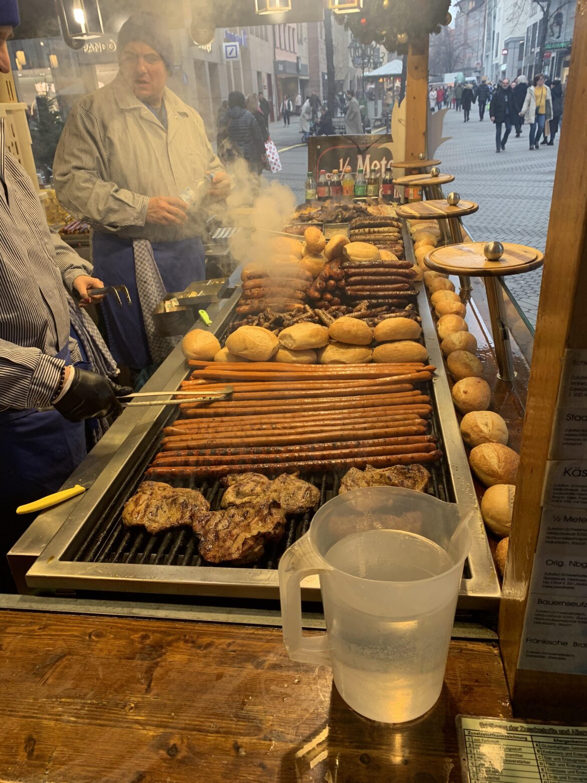 Sausage stall in Nuremberg, Germany