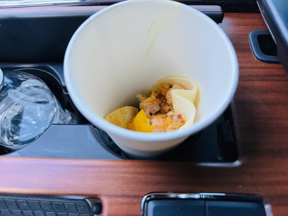 Keeping breakfast taco warm