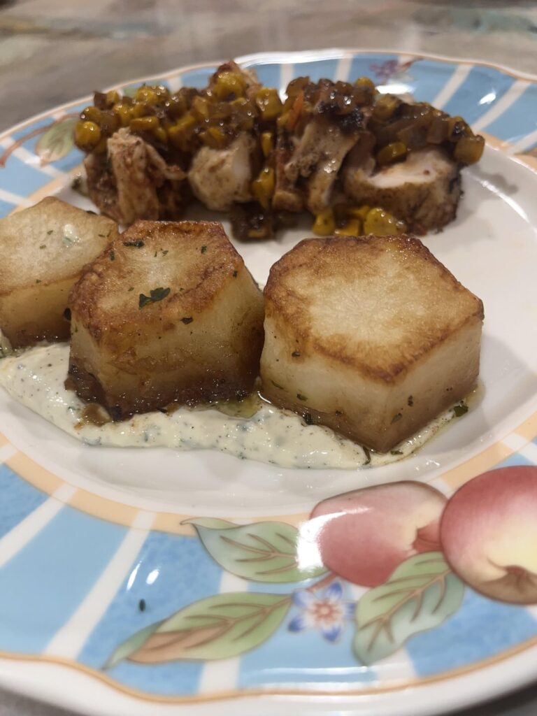 Chicken Roulade with Fondant Potatoes