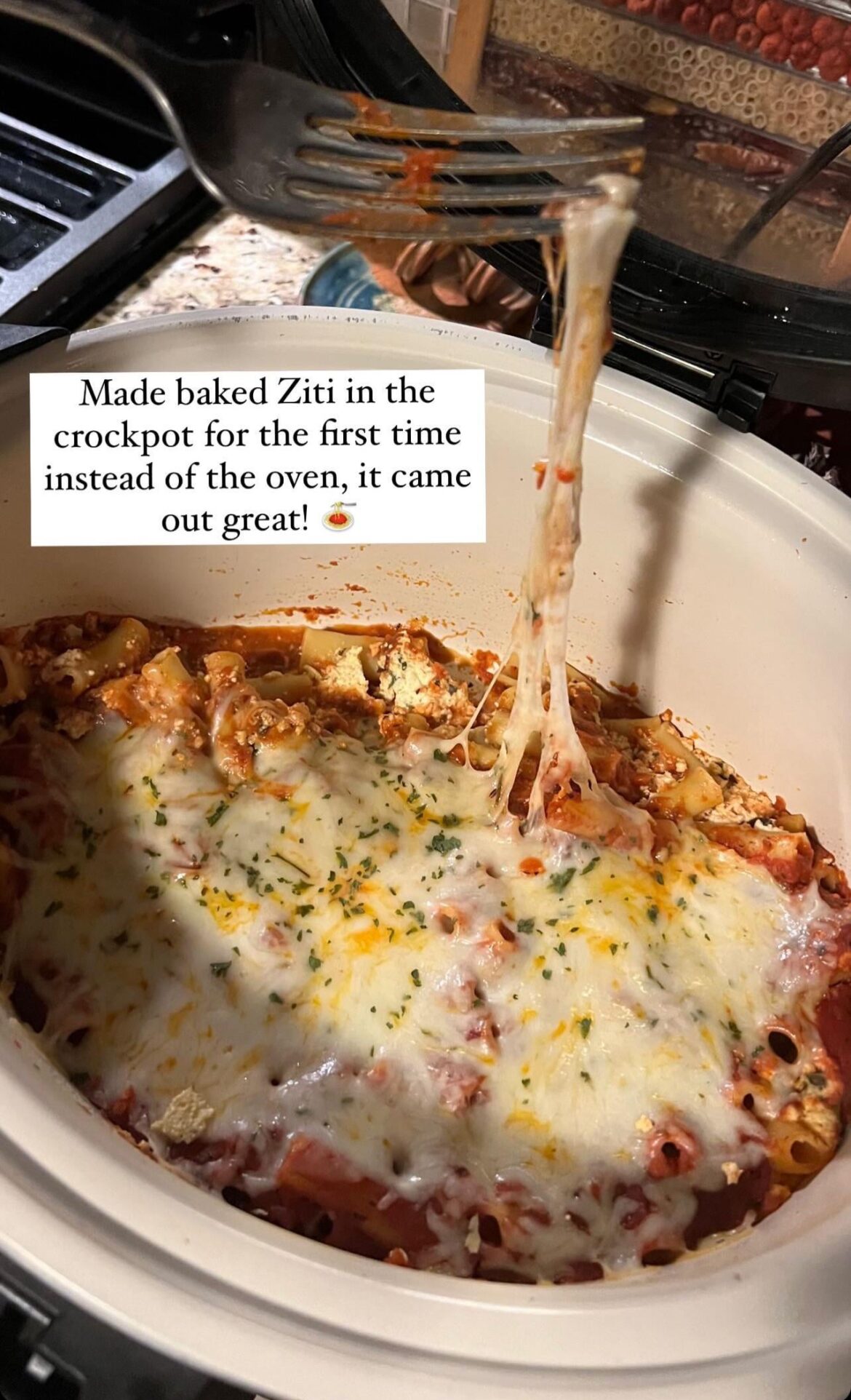 Slow cooker Baked Ziti