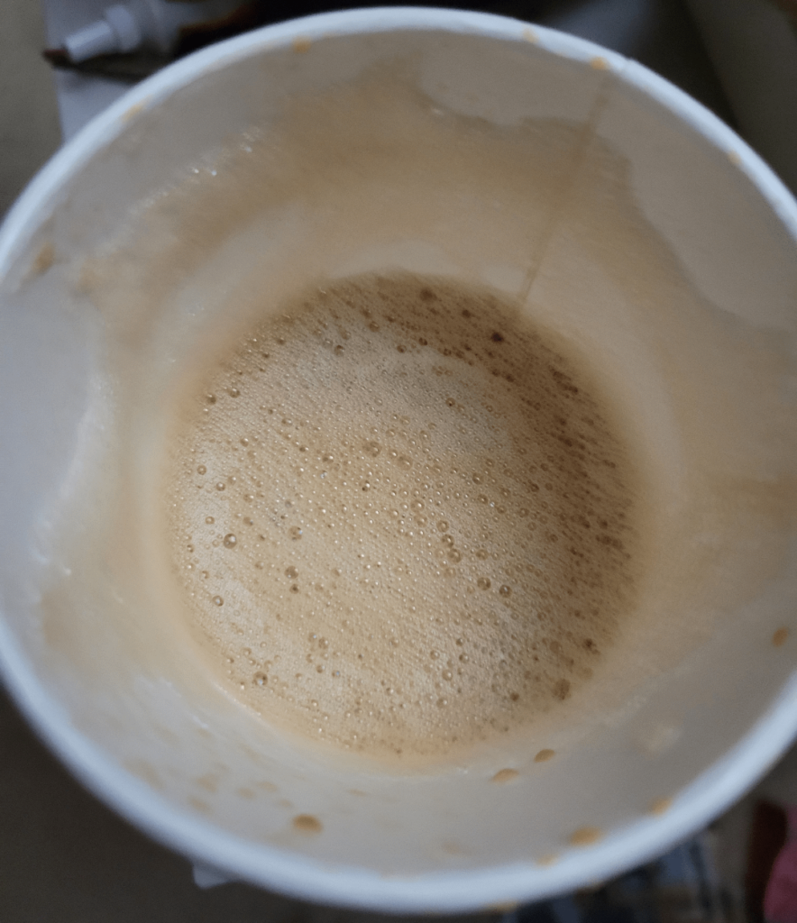 A nice hot vanilla oatmilk latte.