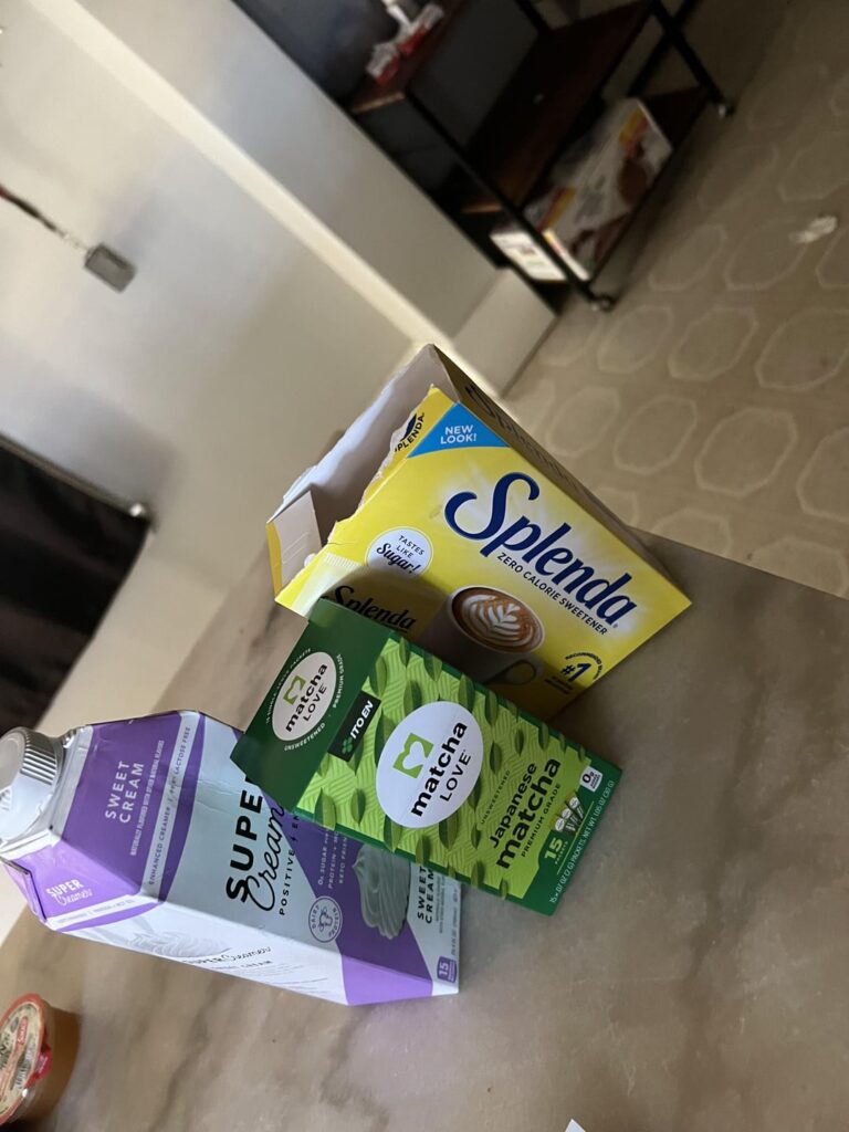 Keto matcha iced latte