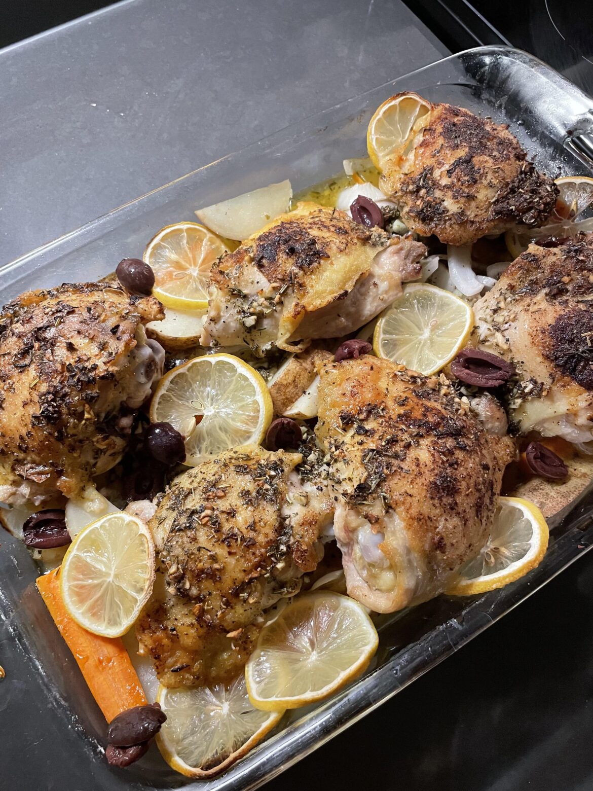 Greek chicken & potatoes