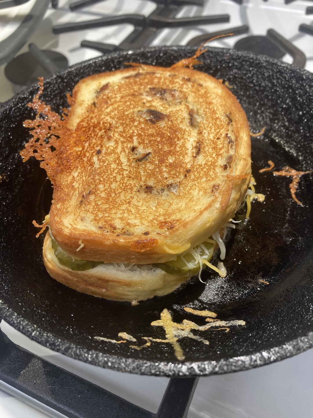Sardine Bread Grilled Cheese with mustard and pickles Dining and Cooking