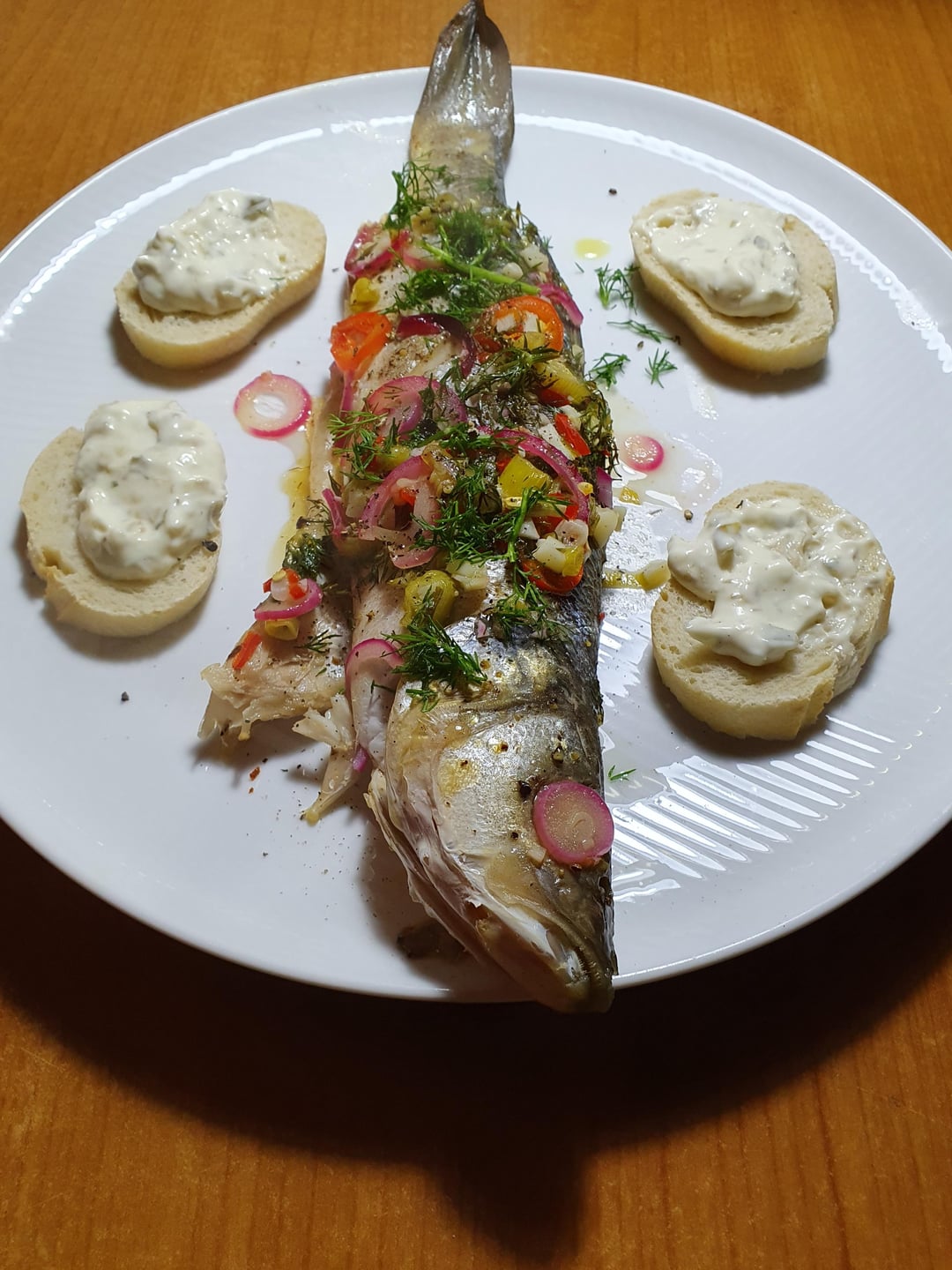 Freshly reduced sea bass baked in foil Dining and Cooking