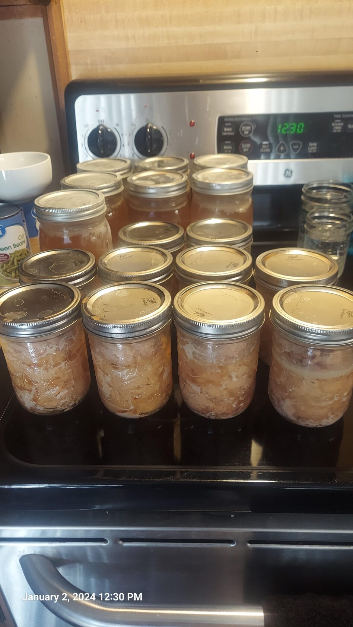 Happy new year. I spent all of new years day carving up a turkey. Made 10 pints of meat, 7 quarts of broth