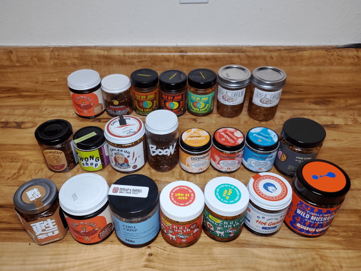 Trying out a few jars of Chili Crisp...