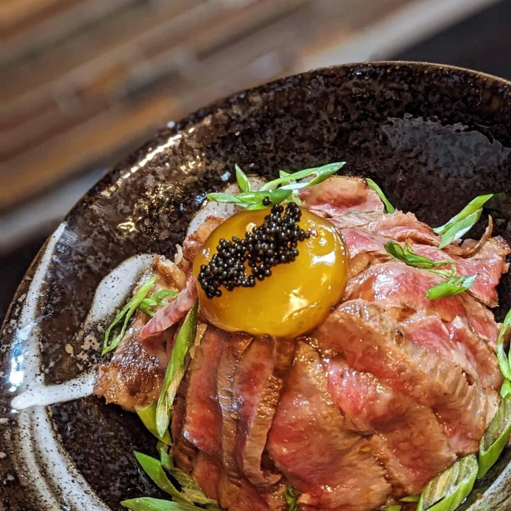 Wagyu don with Koshihikari rice