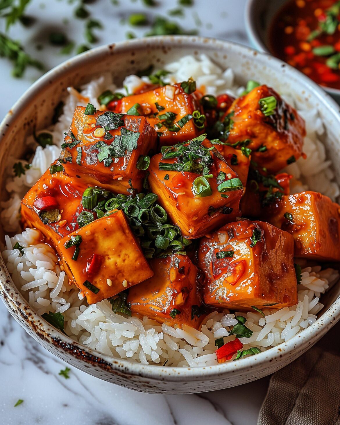 Korean Style Spicy Sticky Tofu Korean Style Spicy Sticky Tofu