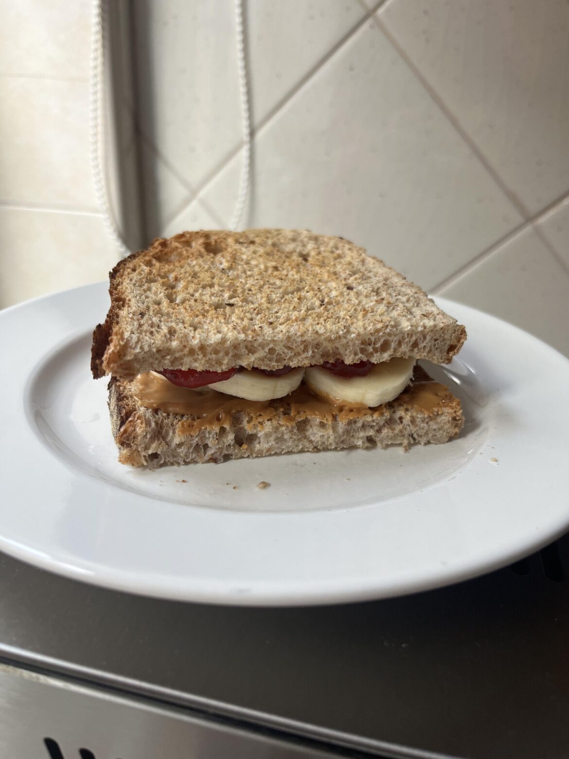 A little snack. PB+J+banana