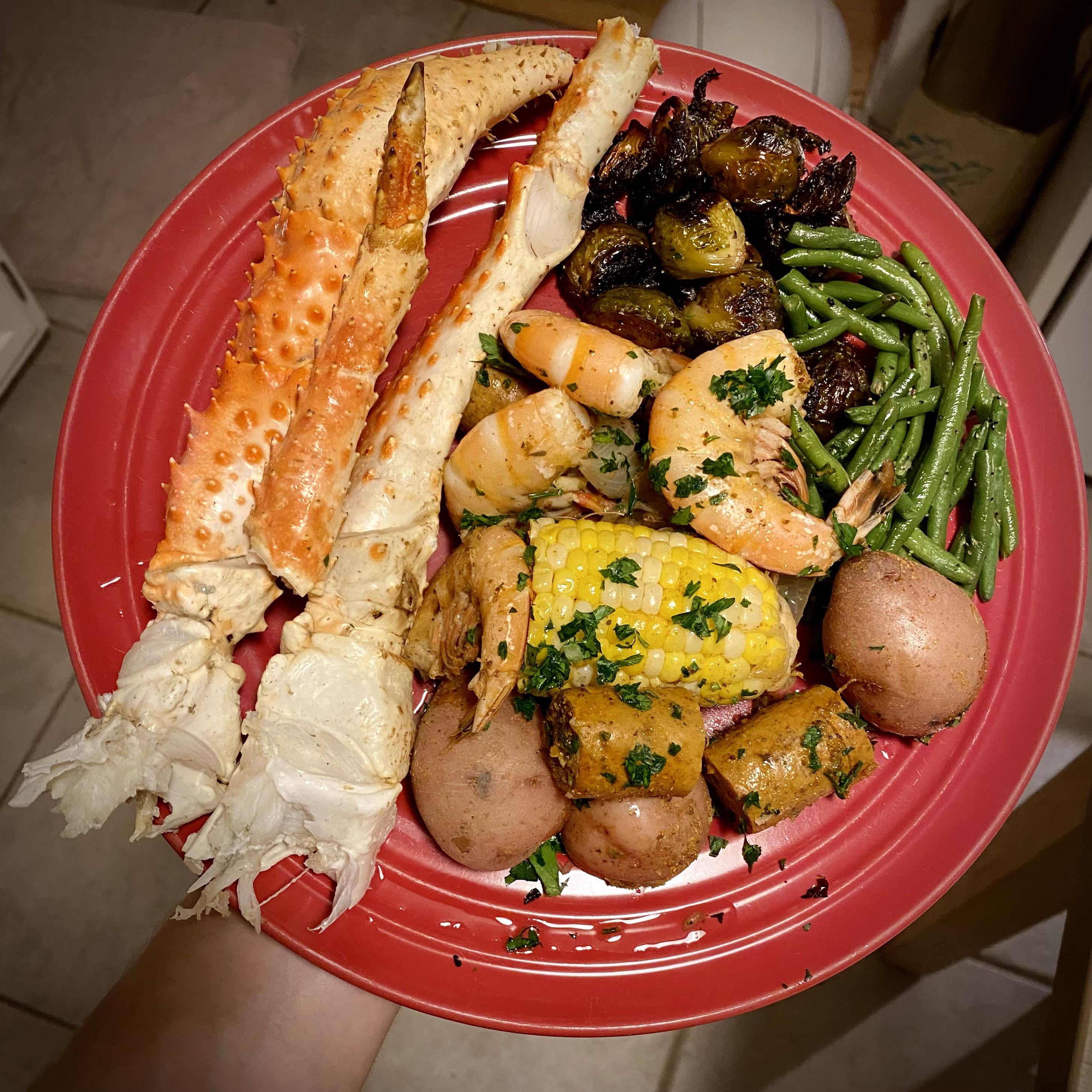 King crab and shrimp boil Dining and Cooking