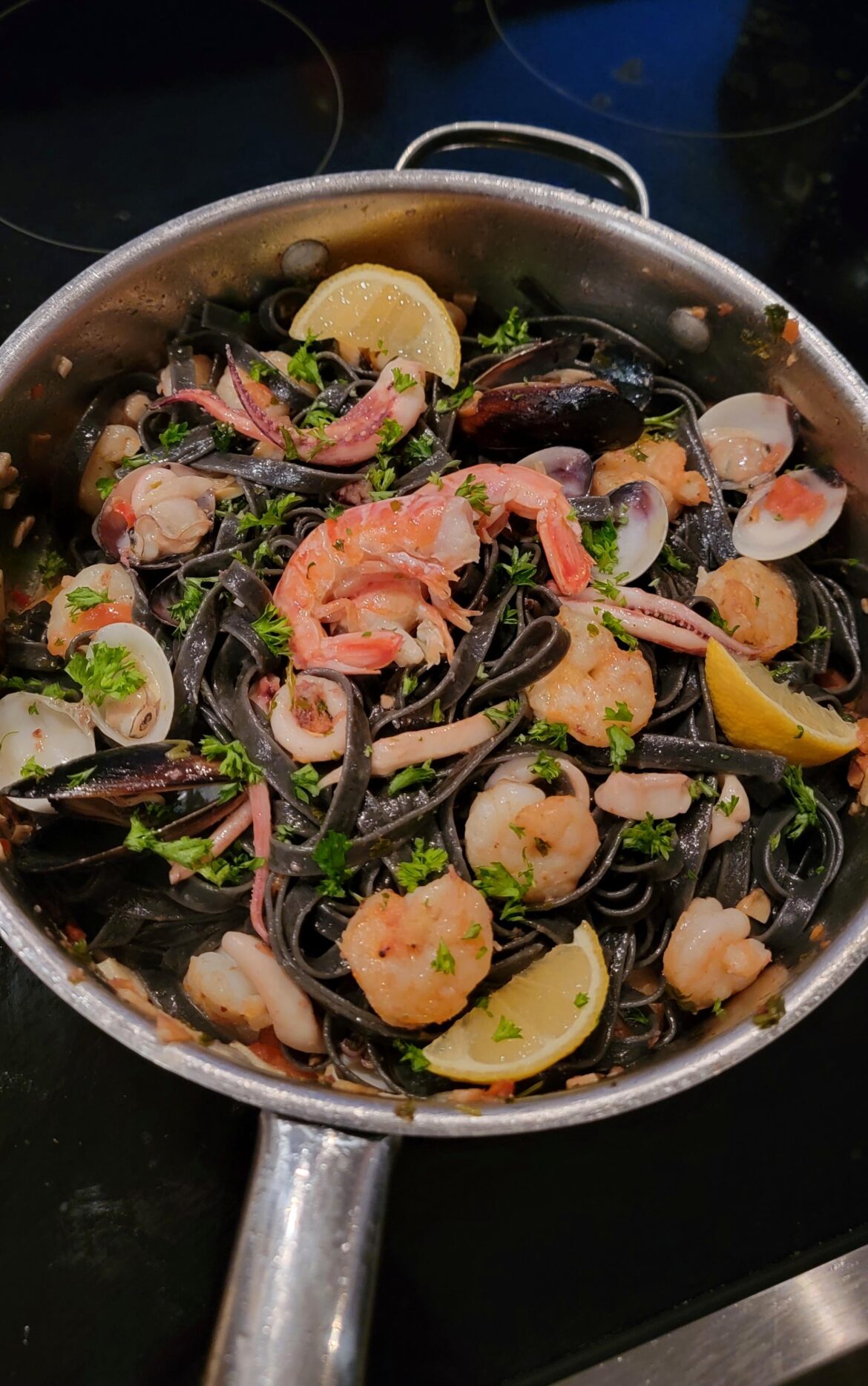 I Made Deborah Mele's Squid Ink Pasta With Seafood