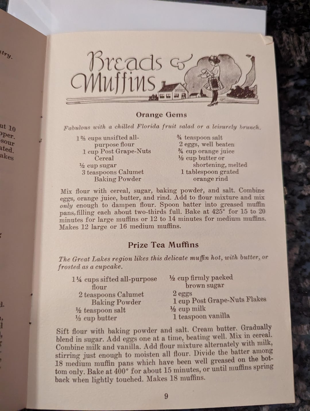 Orange Gems from vintage Post Grape Nuts recipe book Dining and Cooking