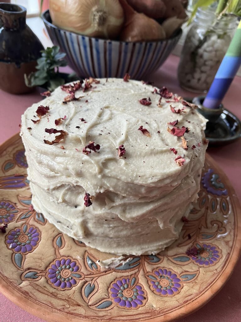 Chocolate + tahini cake