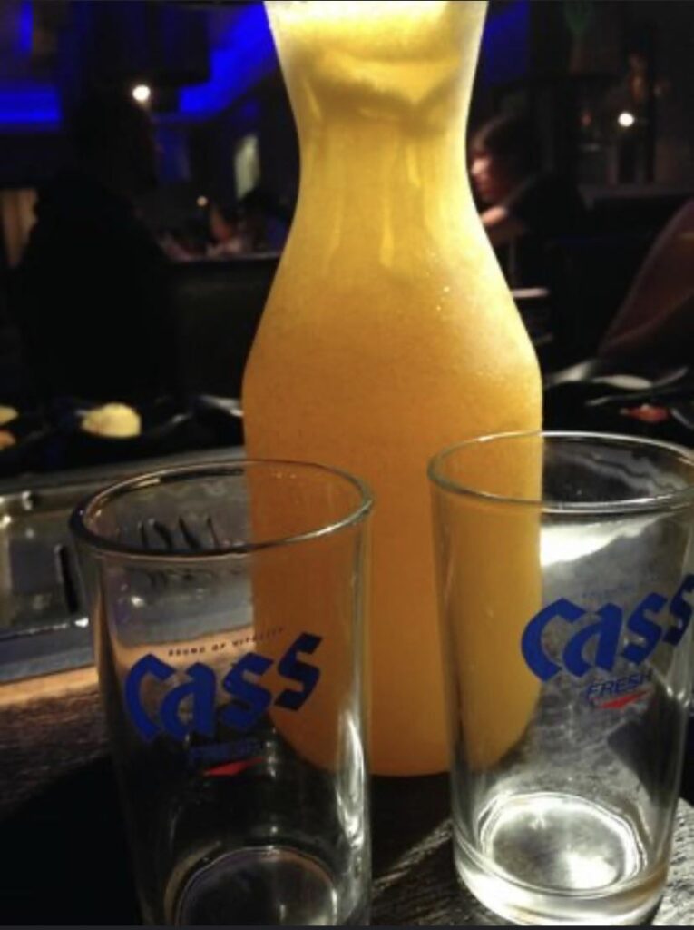 What is mixed with Soju at restaurants? What is mixed with Soju at restaurants?