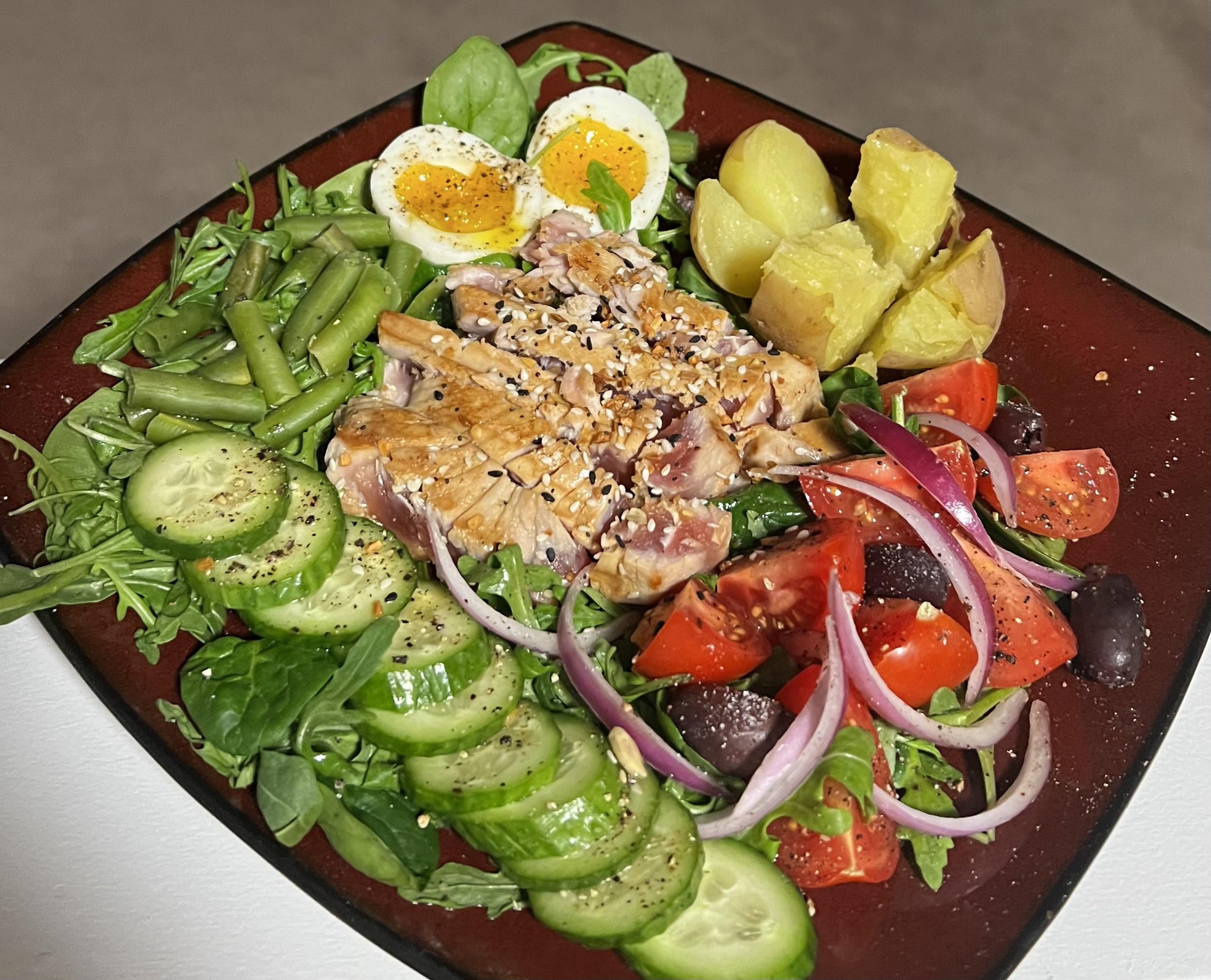 Tuna steak Niçoise salad Dining and Cooking