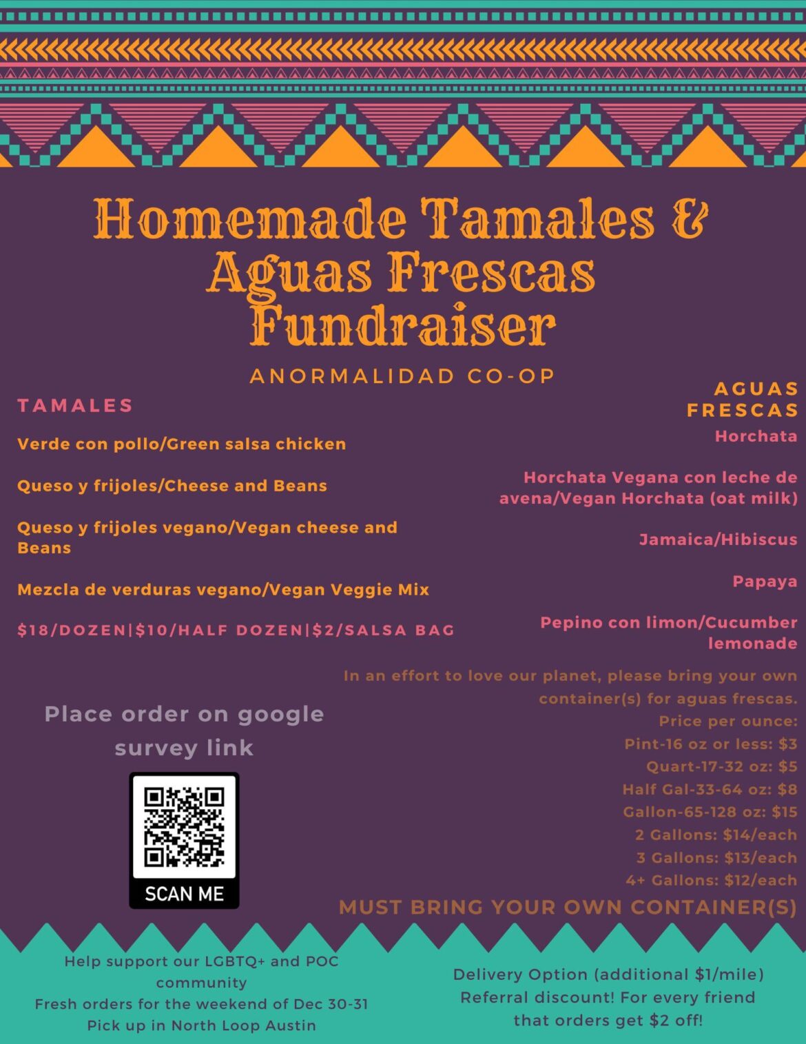 Tamales and Aguas Frescas Tamales and Aguas Frescas