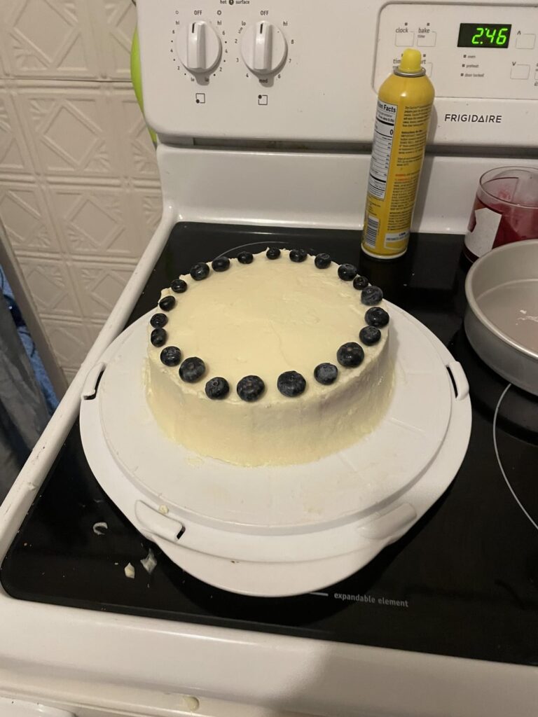 It’s not perfect but it’s the prettiest cake I have made so far