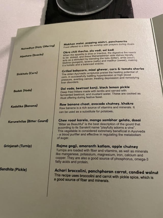 Avatara - Dubai - Michelin 1* - Indian Vegetarian - Jan 2024 - Dining ...