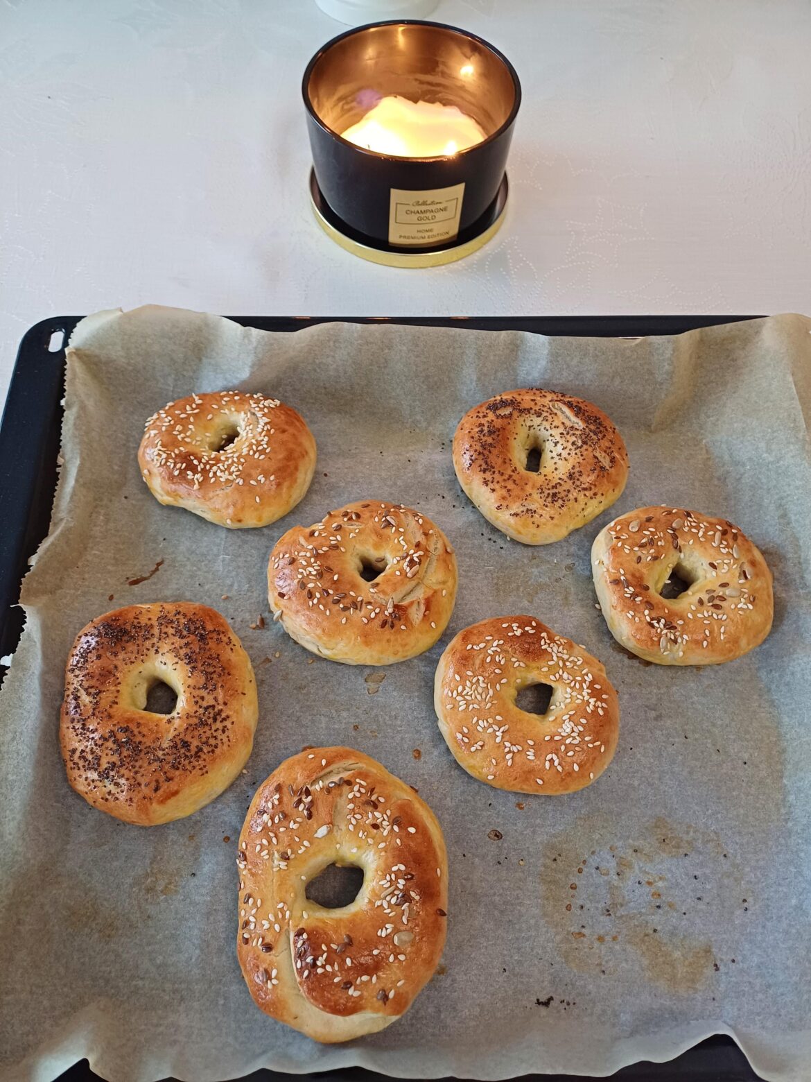 Freshly baked bagels
