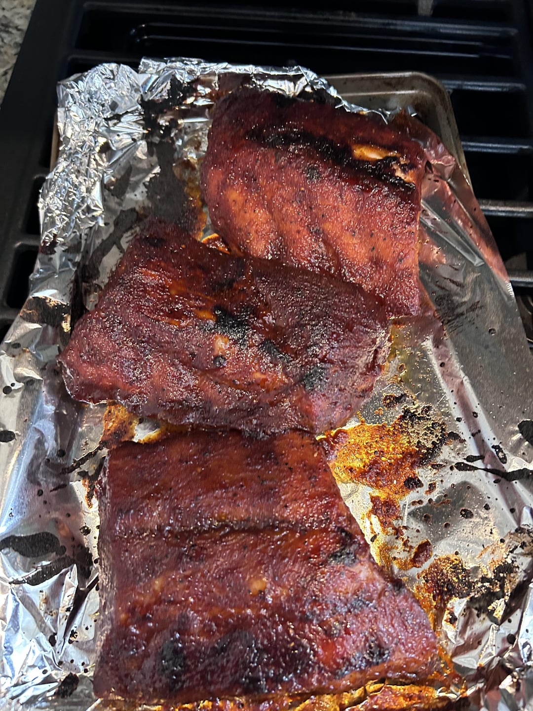 Attempt at quick ribs in SV then under broiler Dining and Cooking