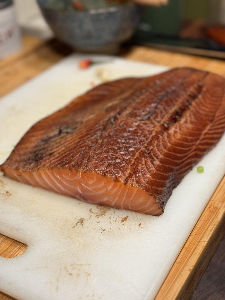 One hour salt cure, wash, then two hour soy sauce cure. This tastes heavenly.