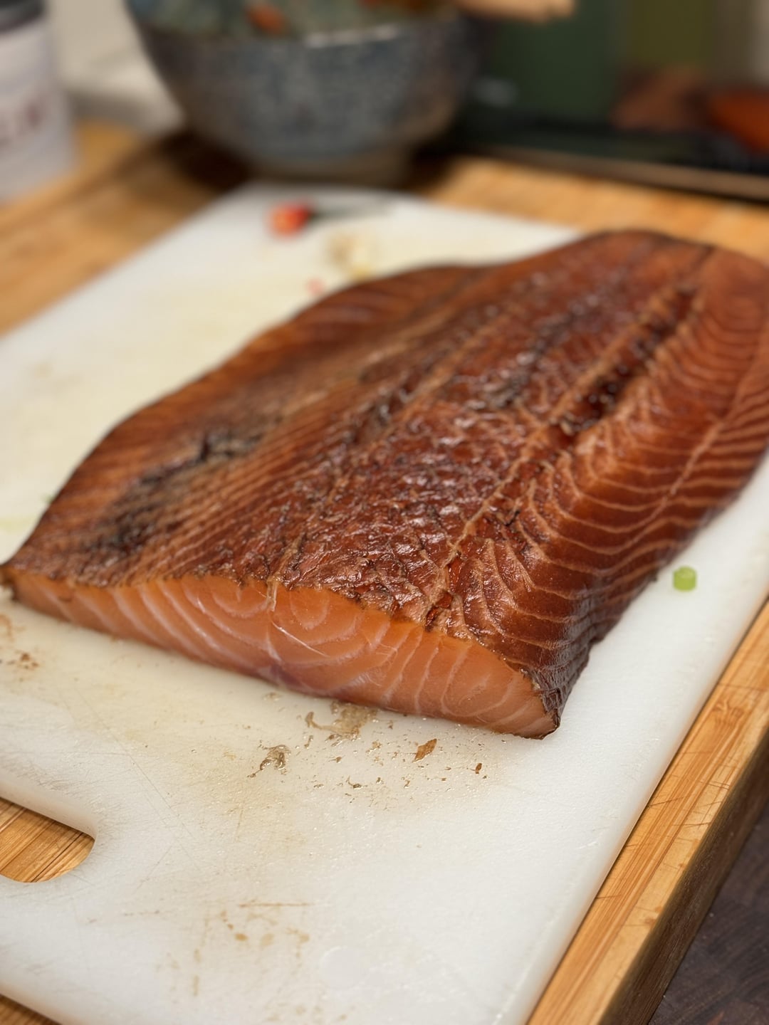 One hour salt cure, wash, then two hour soy sauce cure. This tastes