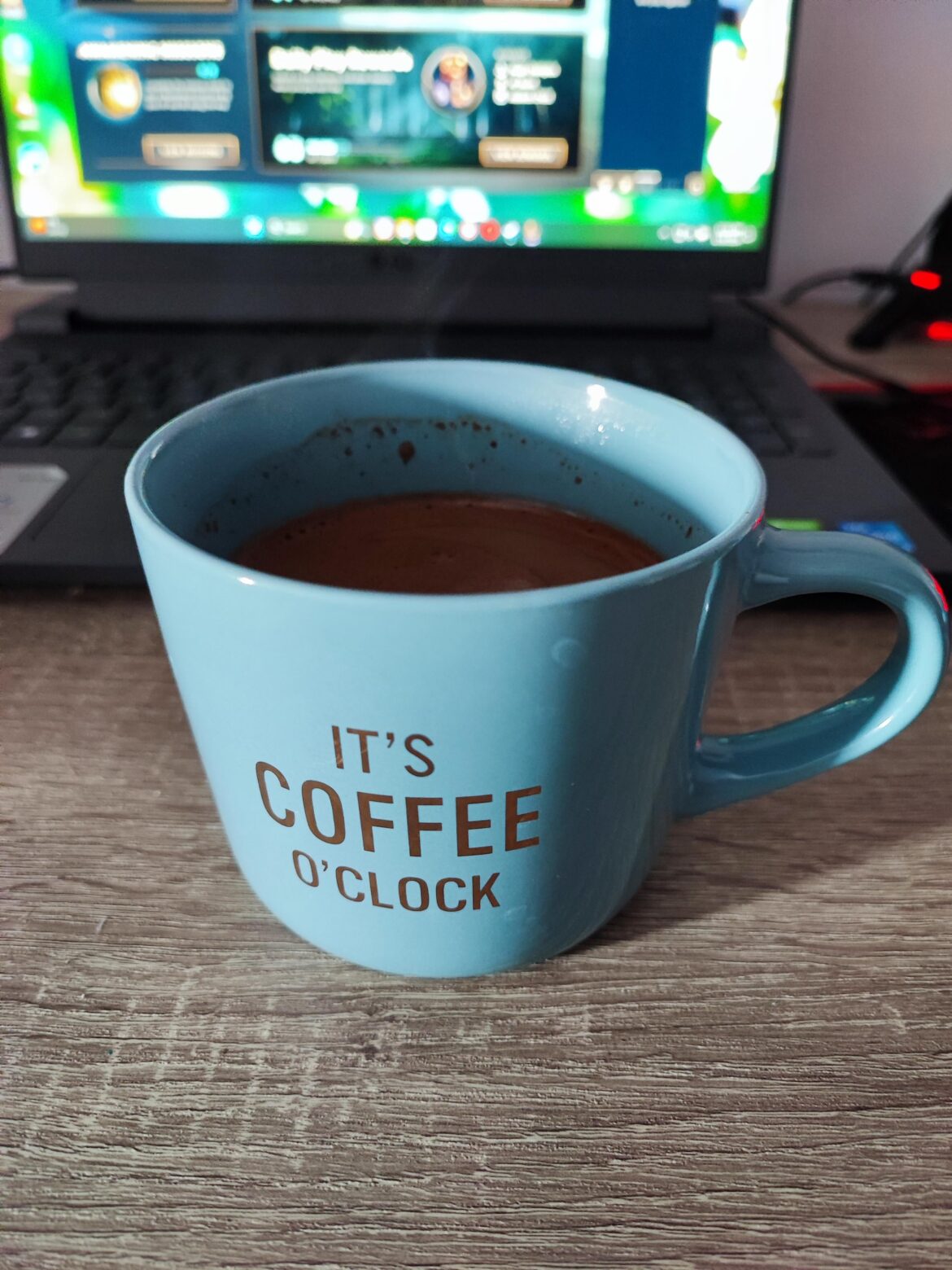 My new coffee mug and home made Turkish coffee