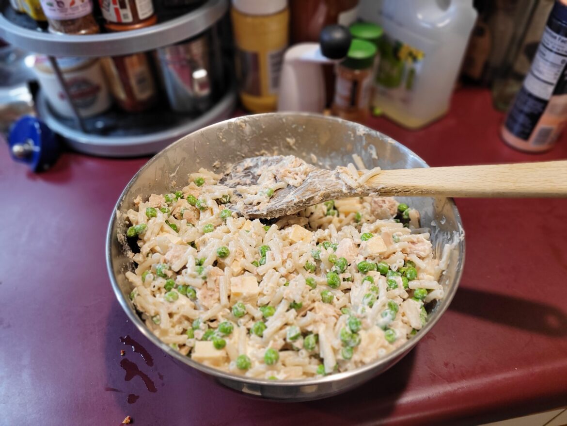 Simple and Quick Cold tuna noodle casserole