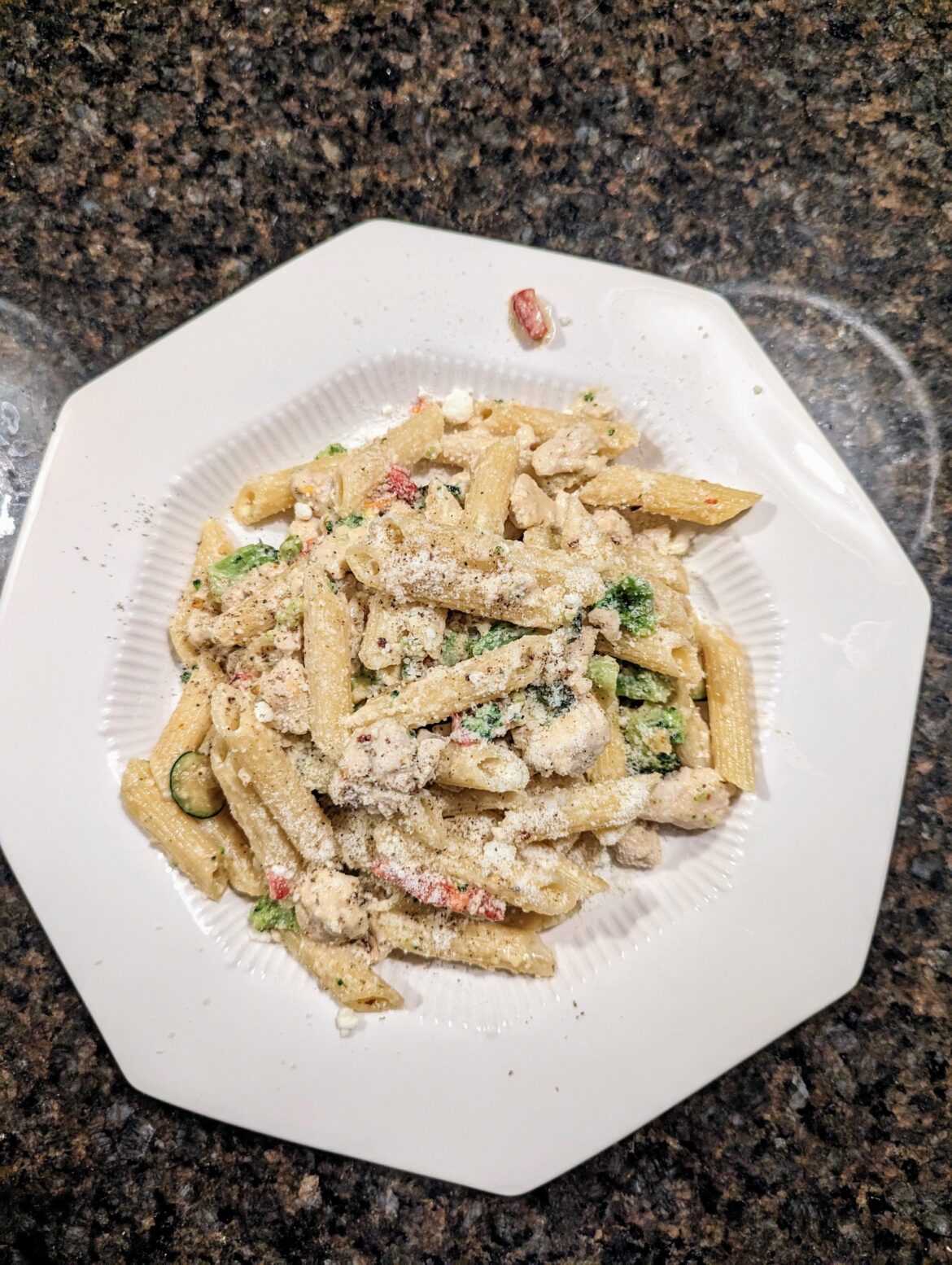 Chicken Penne al Limone needed some extra veggies, garlic, and cheese