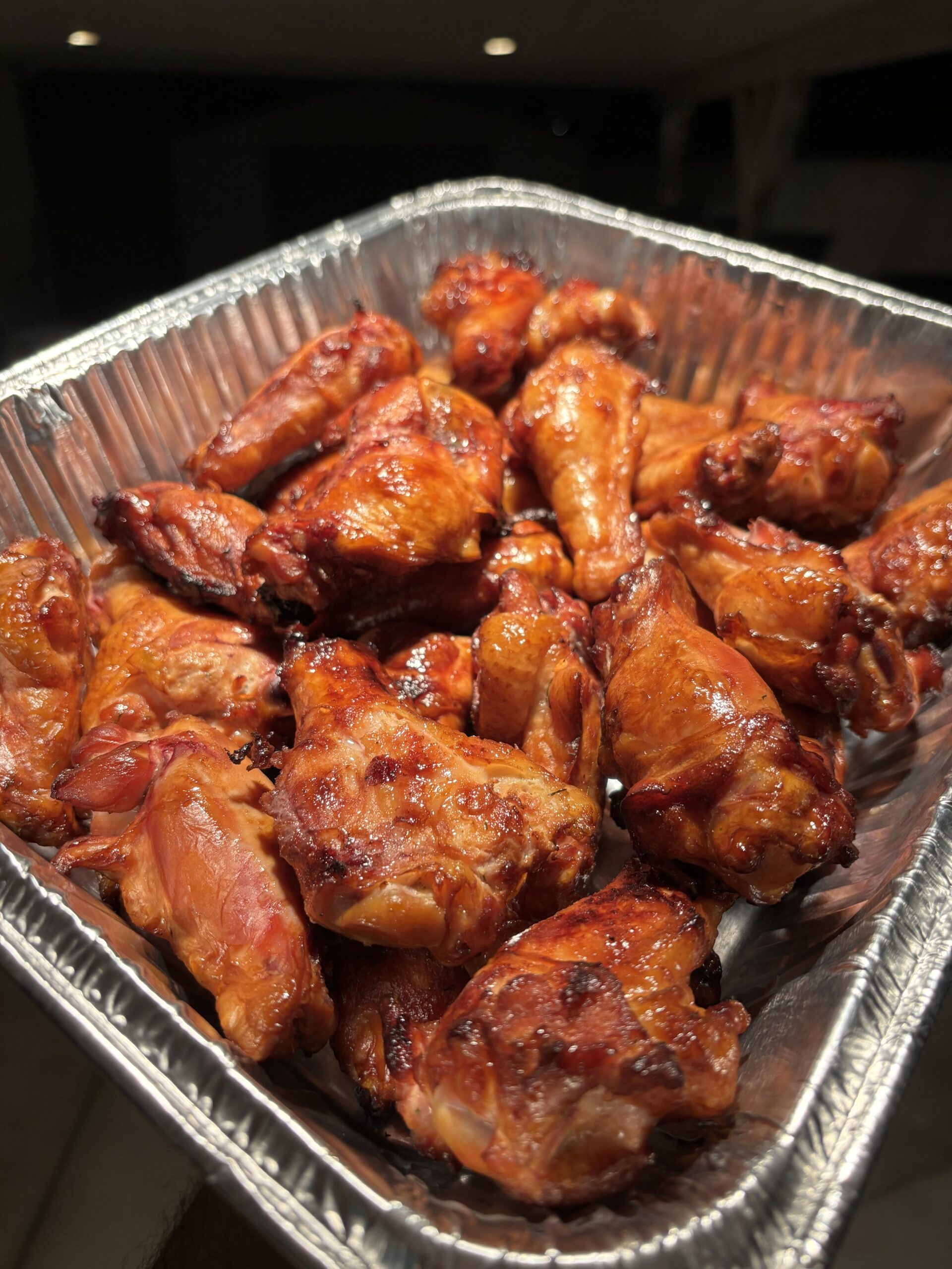 First time smoking chicken wings turned out pretty good. Dining and