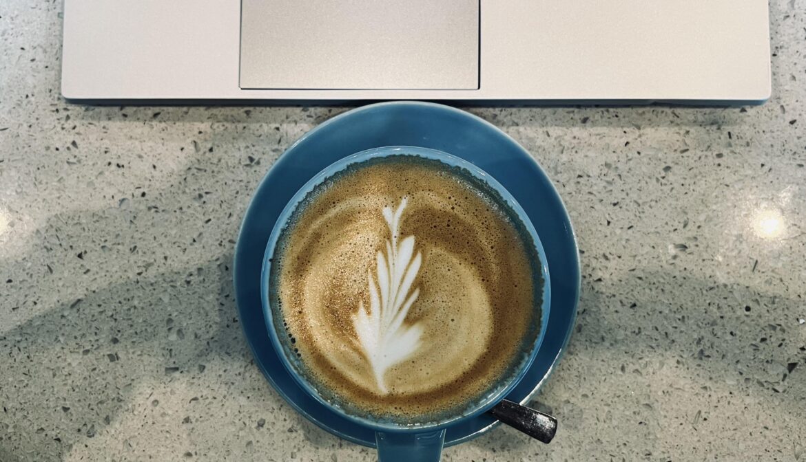 There’s a new Barista that has recently joined a coffee shop, that I frequently go to. He asked me if he could experiment with Latte Art on my coffee as he’s still learning. This is what he made today.