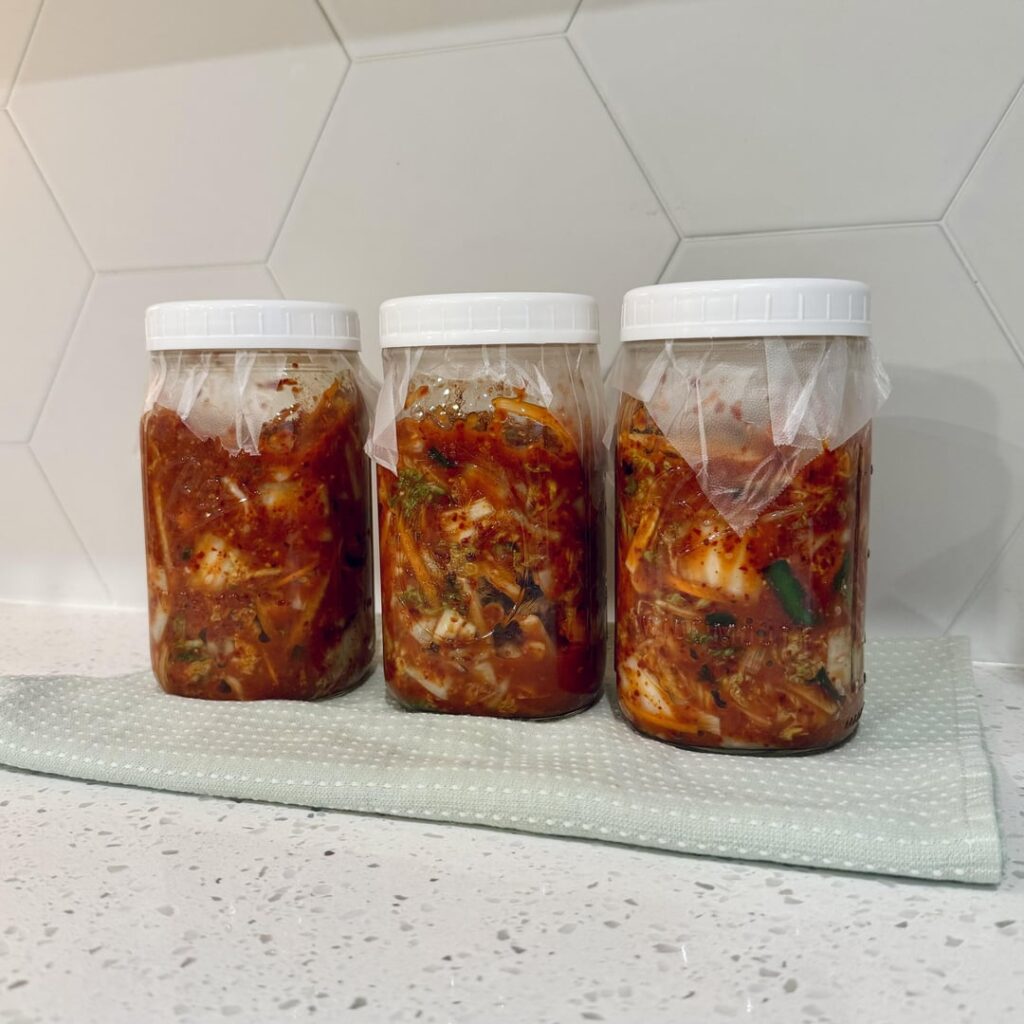 Stocked up! Kkakdugi, kimchi and chopped garlic