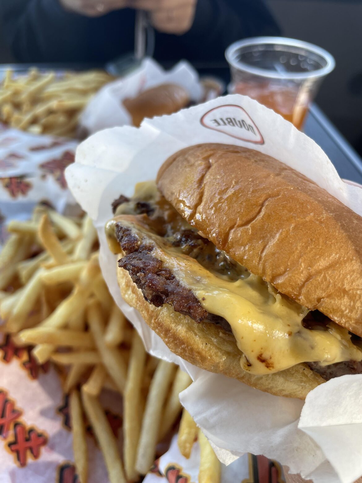 Double burger combo from Heavy Handed in Santa Monica - $17