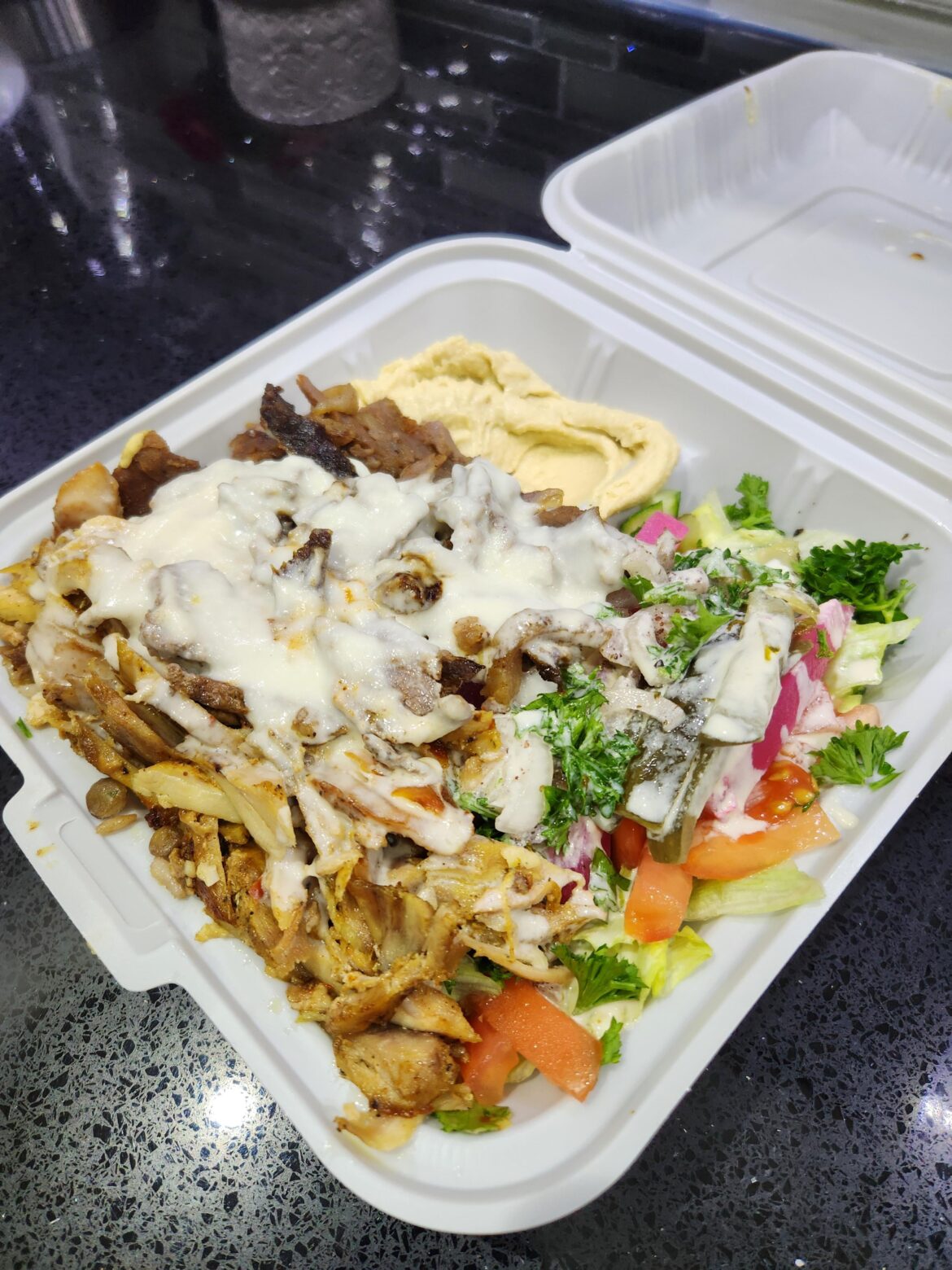 Mix shawarma plate from Shawarma Empire in Scarborough