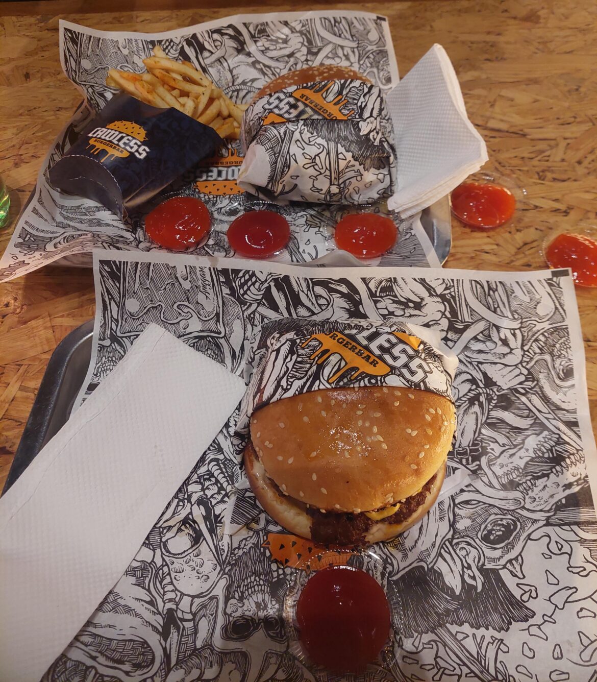 Gotta love the burger from my hometown burger chain (the name of the restaurant is lawless burgerbar)