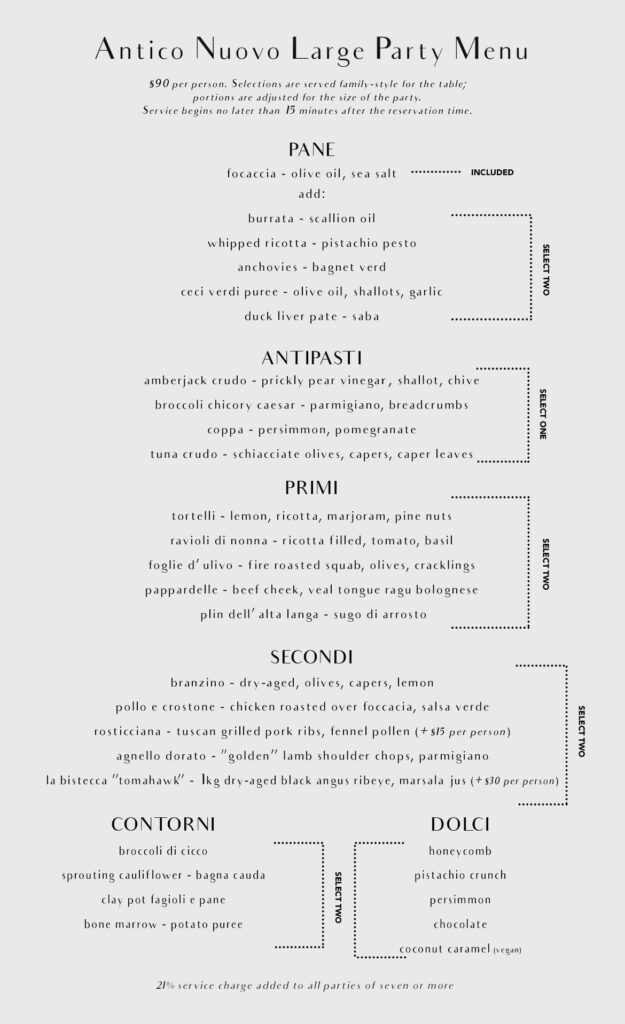 Antico Nuovo Menu Rec Antico Nuovo Menu Rec