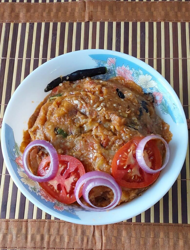 BAINGAN BHARTA (MASHED EGGPLANT)