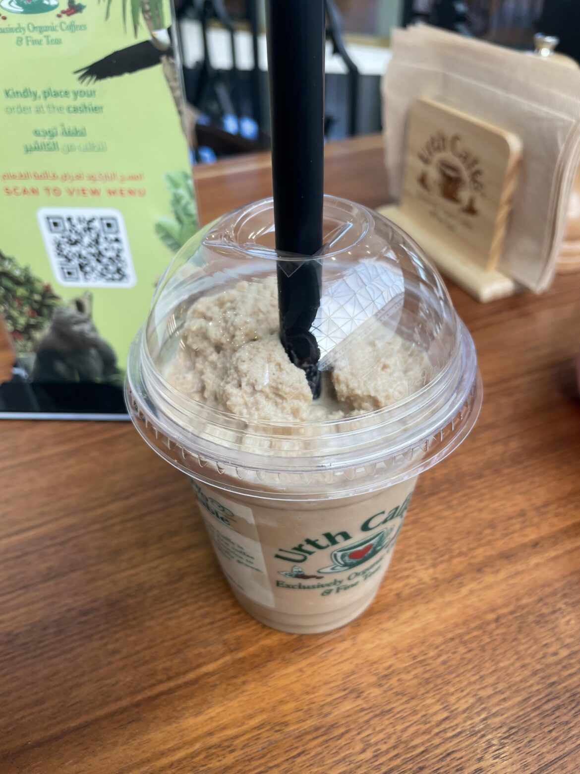 How can you do this slushy texture for an iced coffee?