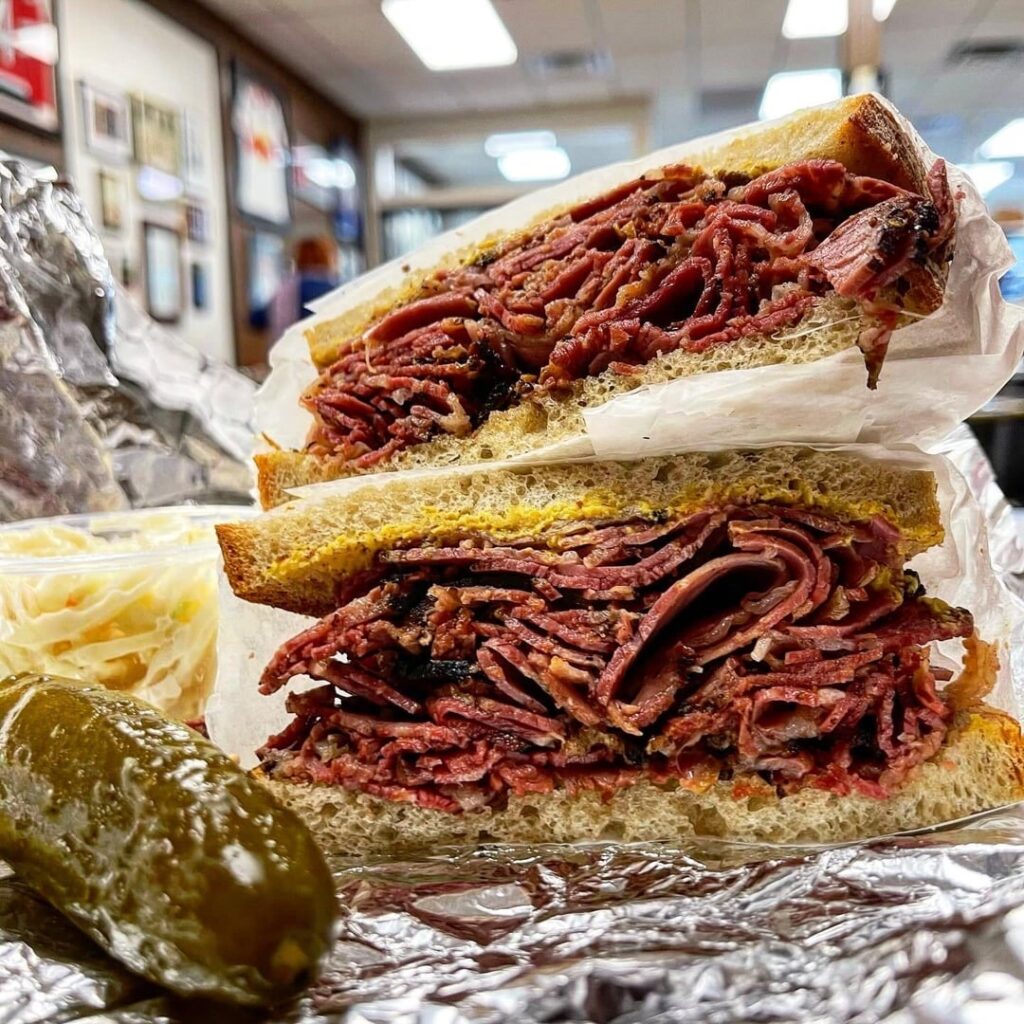 Hobby’s Deli in Newark, NJ. Happy Hot Pastrami Sandwich Day!