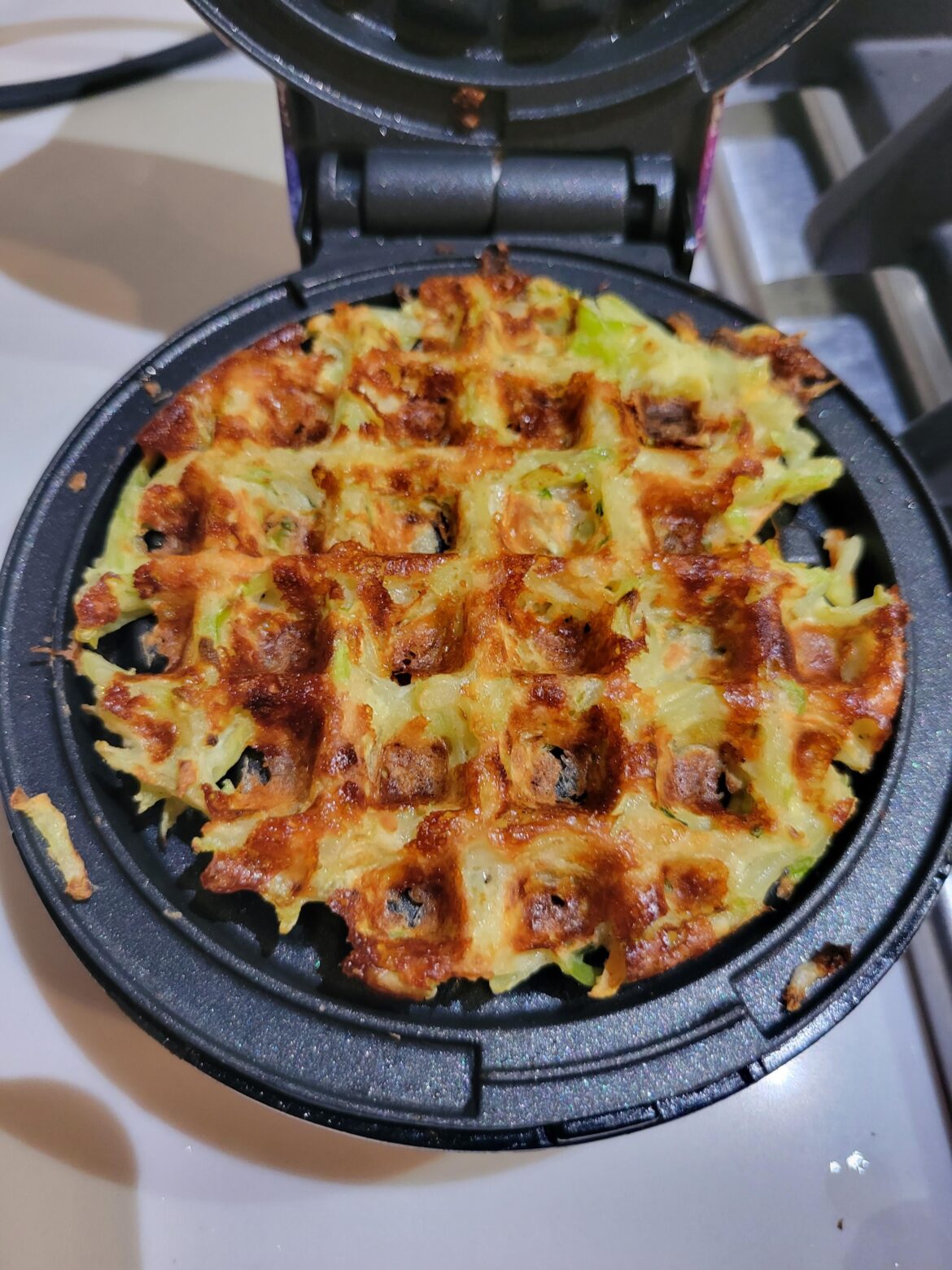 Broccoli Slaw "Hashbrown" Chaffle