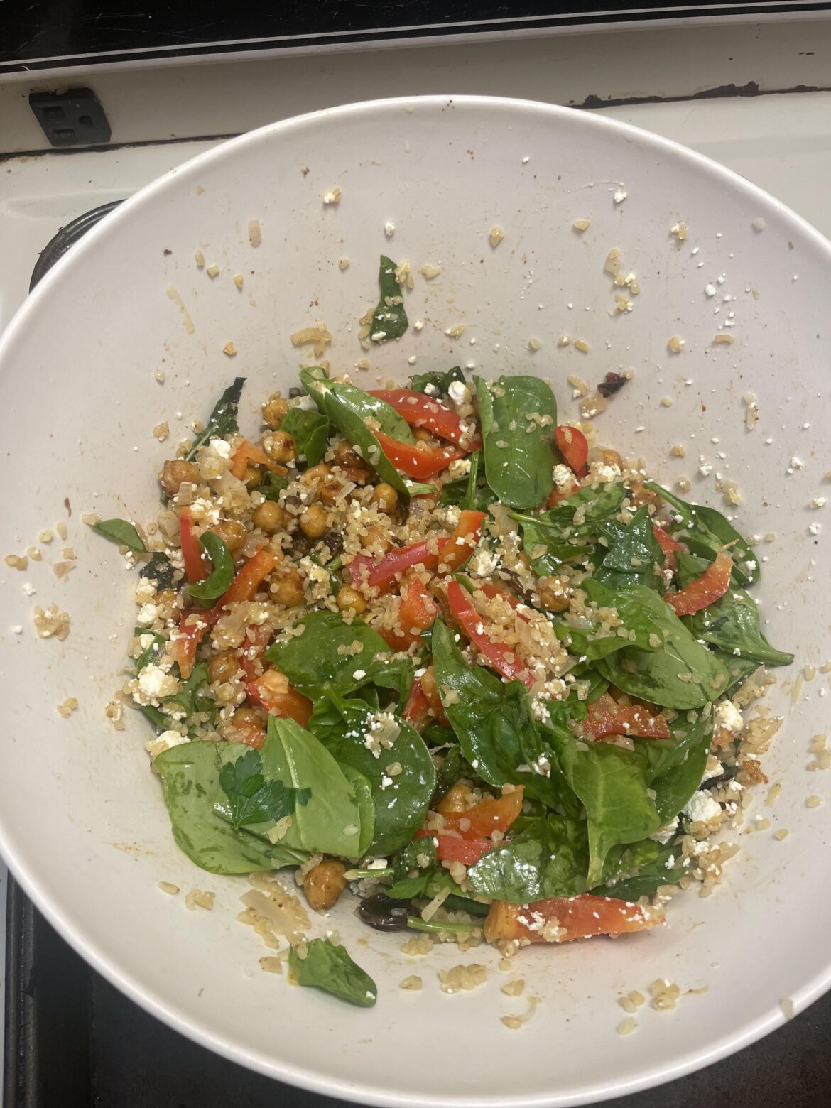 Roasted chickpea and bulgar salad!