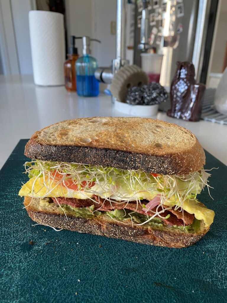 Maybe not for everyone but I love my veggie filled breakfast sandwiches. π Maybe not for everyone but I love my veggie filled breakfast sandwiches. π