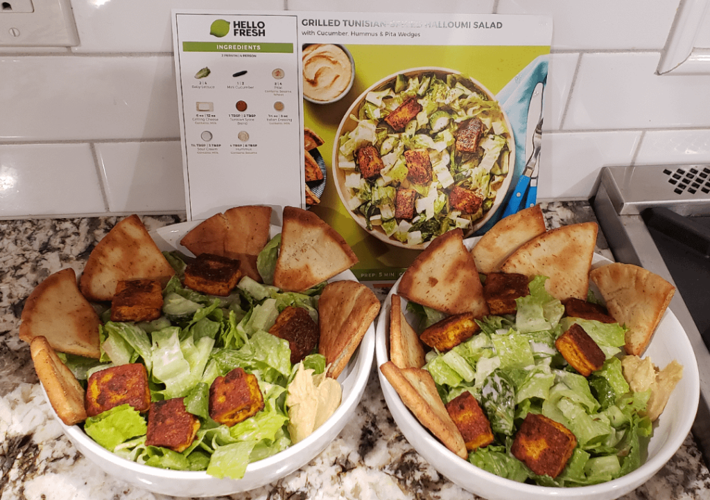 Grilled Tunisian Spiced Halloumi Salad