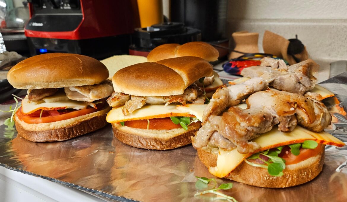 Chicken thigh sandwiches I made