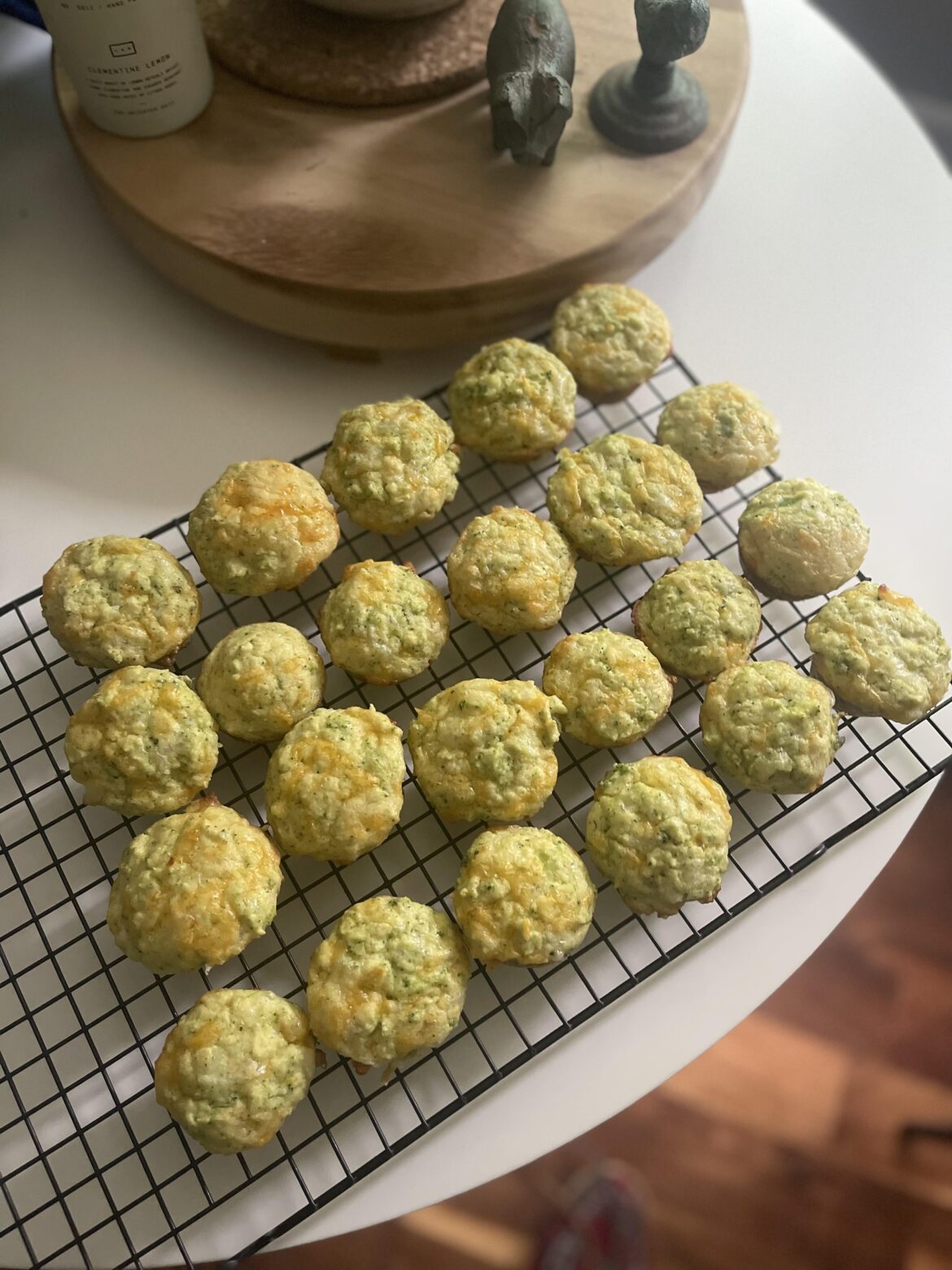 Broccoli cheddar mini muffins
