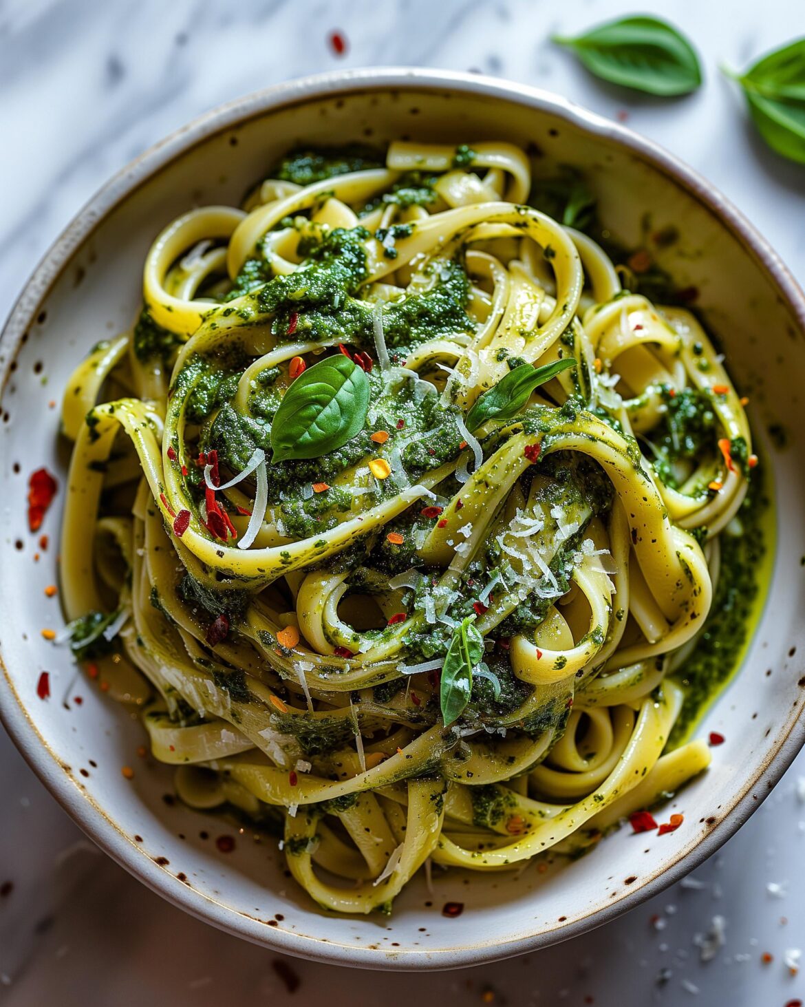 Vegan Green Pesto Pasta