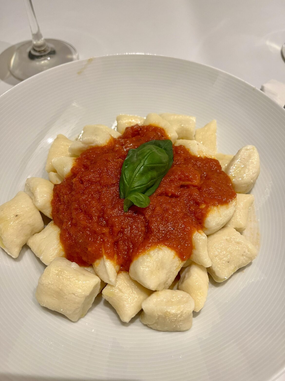 Kenji’s Ricotta gnocchi with a simple red sauce. So delicious!