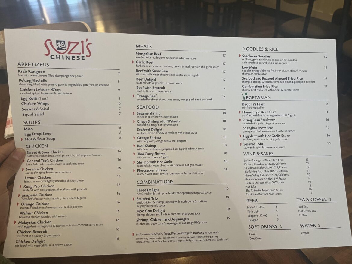 Suzi’s Menu has grown